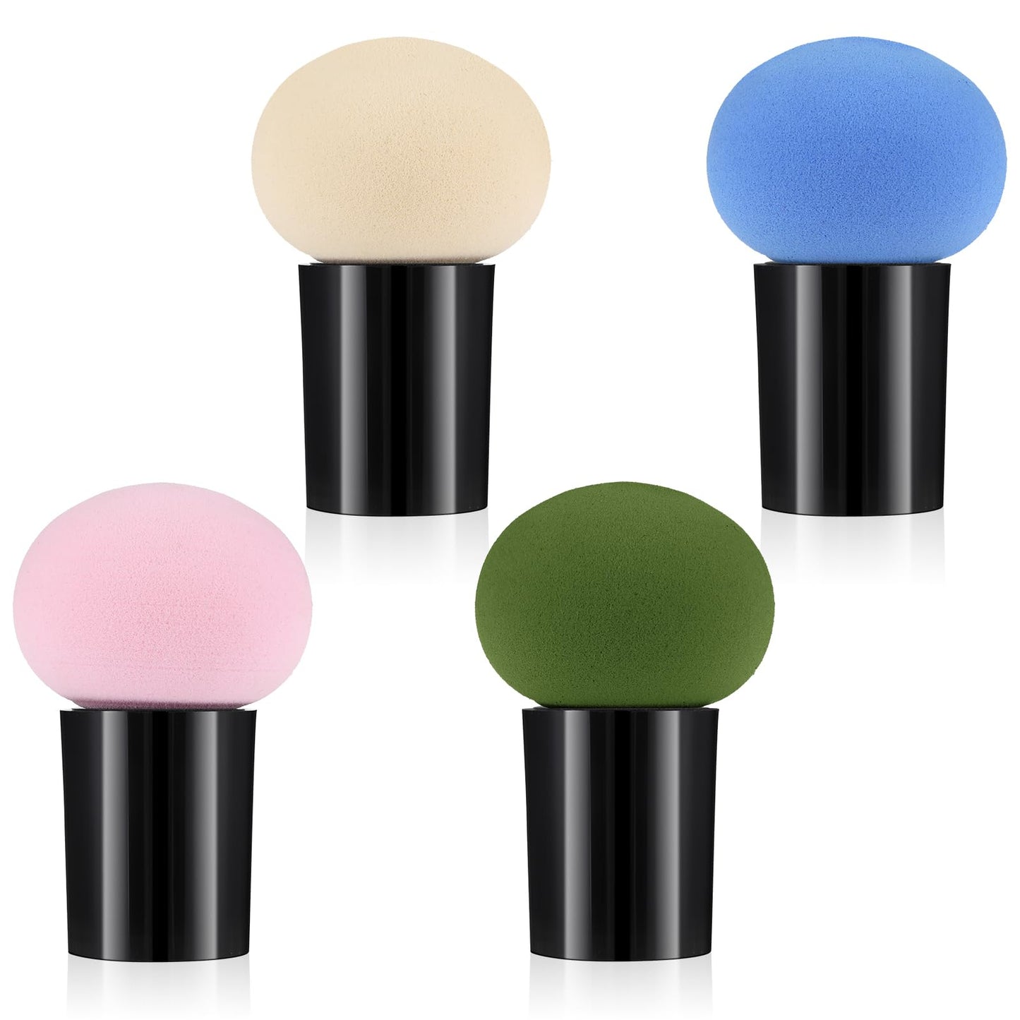 Sibba Brush Sets 4 PCS Powder Puff Blending Makeup Blenders Sponges Makeup Cover Concealer Foundation Color Coloring Applicator Beauty Holder Stick Blend Face Contour Body Cosmetics Kit