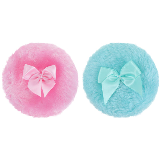 Sibba Large Fluffy Powder Puff, 4 Inch Ultra Soft Washable Reusable Velour Face Body Powder Puff Loose Powder Puffs Wet Dry Makeup Tool (Green)