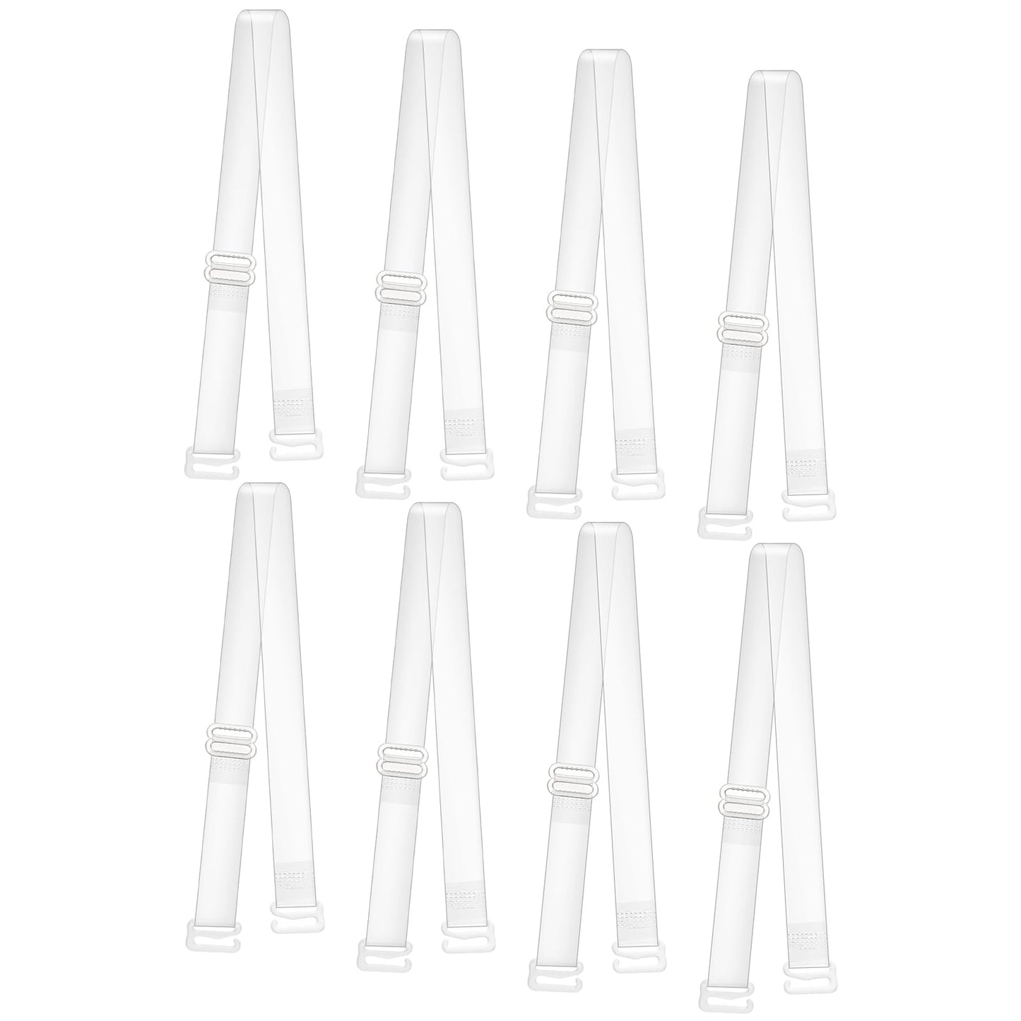 Bra Clips to Racerback Clear Straps Adjustable Strap Bras Holders Slipping Invisible lingerie Replacement Dance Plus Size Strapless Extender Push Up Dress Back Hook Thin Waist For Women(8 PCS)