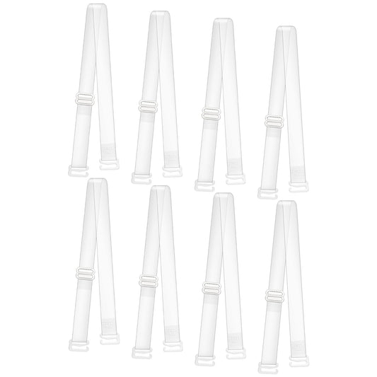 Bra Clips to Racerback Clear Straps Adjustable Strap Bras Holders Slipping Invisible lingerie Replacement Dance Plus Size Strapless Extender Push Up Dress Back Hook Thin Waist For Women(8 PCS)