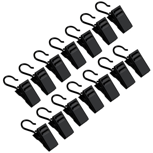 COMNICO 30 PCS Small Curtain Clips Metal Heavy-Duty S Hooks Hangers Clips Art Craft Display for Clip Party Wire Holder Photo Indoor Home Decoration Outdoor Camp