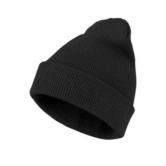 Sibba Unisex Beanie Hat Soft Lightweight Winter Knit Cuffed Caps Fisherman Beanie Warm Windproof Skull Cap for Men and Women, Black