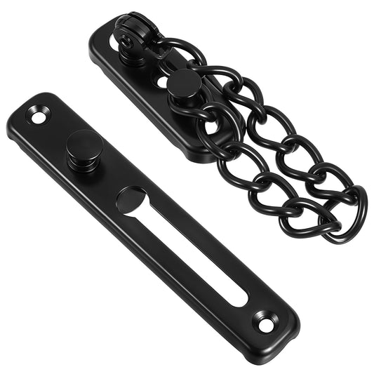 Wanmu Door Chain Lock, Guard Locks with Spring Press, Anti-Theft Safety Locks, Thickened Stainless Steel Door Latch for Child Proof, Inside Door, Apartment Front