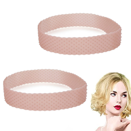 Sibba 2Pcs Non-slip Wig Grip Band Wig Fix Silicone Band Adjustable Wig Grip Headband for Women Girl Sweatproof Wig Band Seamless Sports Yoga Wig Hairband (Light brown)