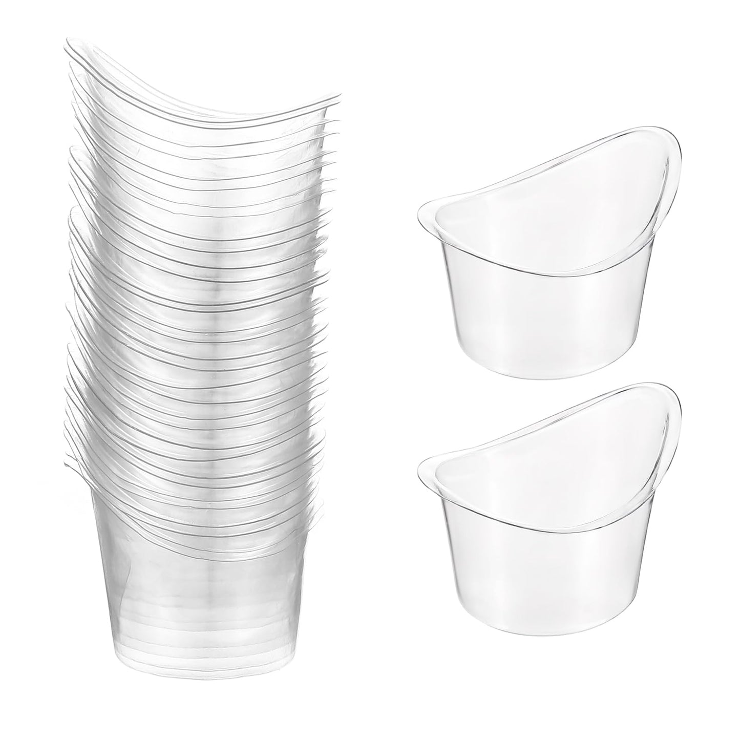 40pcs 5ml Disposable Eye Wash Cups Portable Plastic Measuring Cup Eye Wash Bath Kit Eye Flush Cleaning Cups for Eye Rinse Eye Care Tool Eye Bath Washer for Quick Relief Tired Eye Dust Makeup Irritants