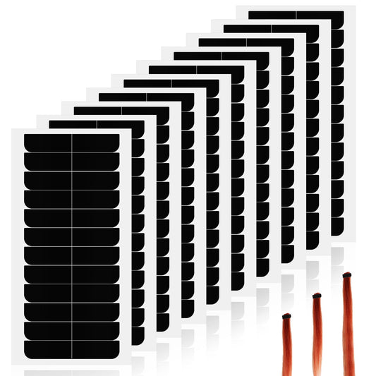 Dimeho 240 Pcs Hair Extension Tape Double Sided Adhesive Replacement Tabs Invisible Waterproof Front Wig Tape No Residue Human Hair Extensions Beauty Supplies(Black)