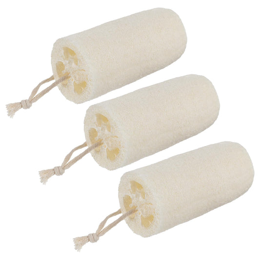 Wanmu Pack of 3 Loofah Sponge, Natural Loofah Cucumber Sponge Exfoliating Sponge Loofah Shower Sponge Loofah Body Brush Scrubber for Body Care Kitchen Camping Spa Kitchen Bathroom