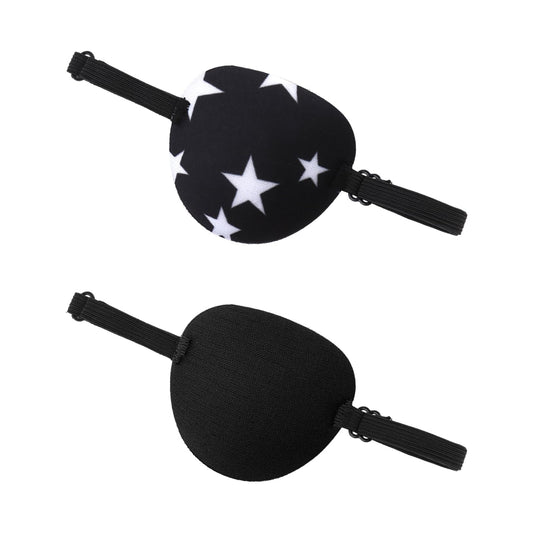 Sibba Adjustable Eye Patches for Adults Children Kids 2 PCS, Medical Eye Patch Adjustable, Adjustable Pirate Eye Patch for Left or Right Eyes Lazy Amblyopia and Cosplay