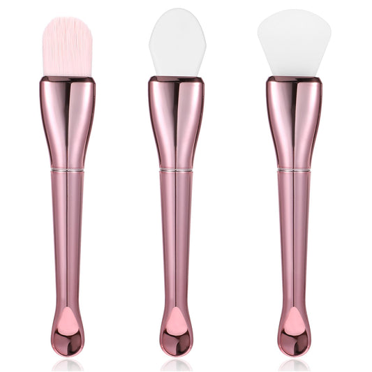 3 Pcs Silicone Face Mask Brush Skincare Facial Spa Spatula Beauty Mud Applicator Lotion Cream Brushes for Body Charcoal Mixed Mask Clay Modeling DIY