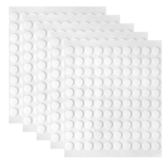 Sibba 500 Pcs 10mm Double-Sided Sticky Dots Stickers, Removable Clear Round Putty, Multipurpose Sticky Putty for Hanging Pictures Poster Photo Frames