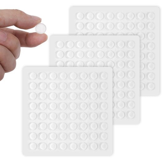 COMNICO 192pcs Clear Adhesive Bumper Pads Self Adhesive Rubber Pads Soft Silicone Cabinet Bumpers Door Stoppers Sound Dampening for Kitchen Cupboard Drawers Furniture