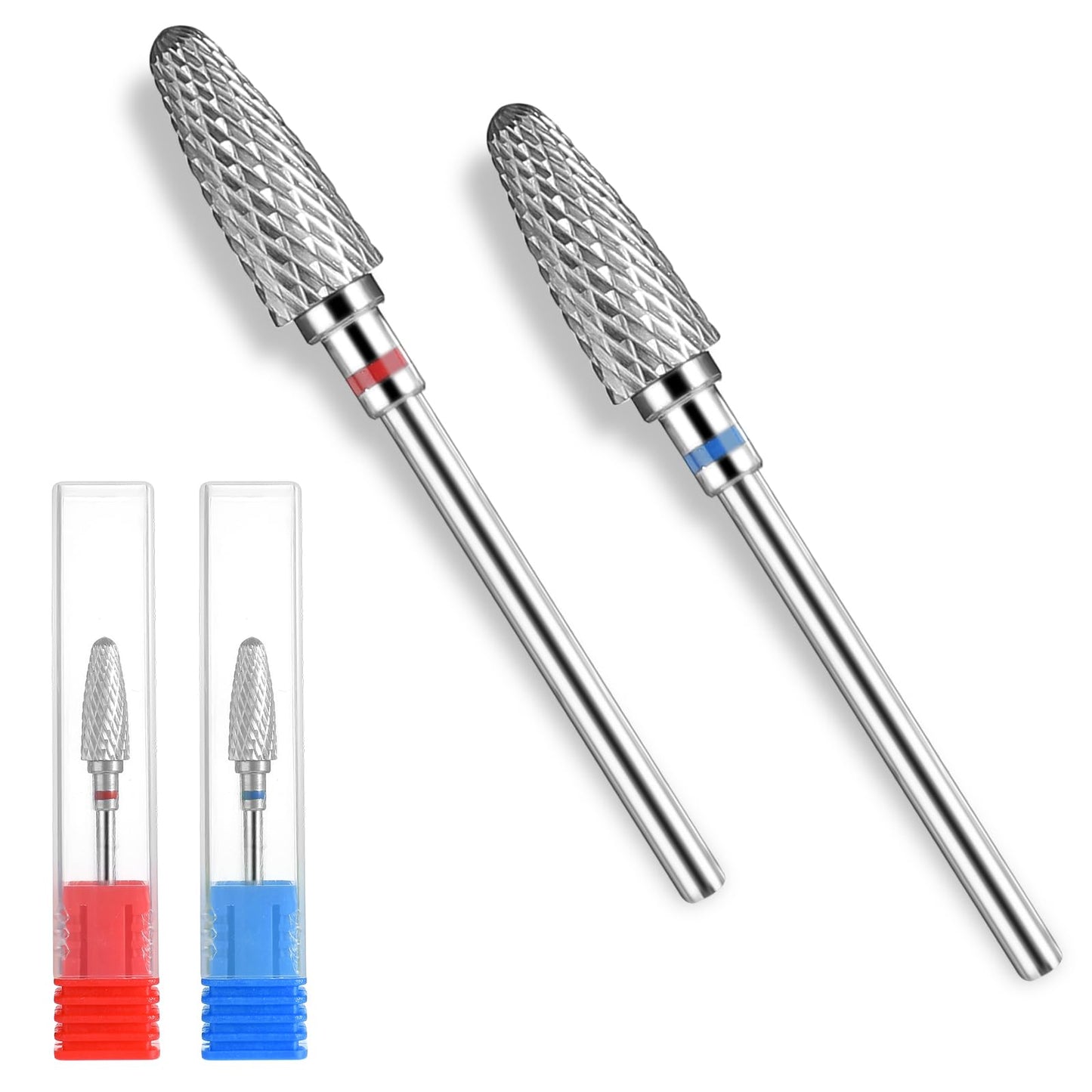 Gjinxi 2 Pcs Safety Nail Drill Bits 3/32" Cone Remove Acrylic Hard Gels