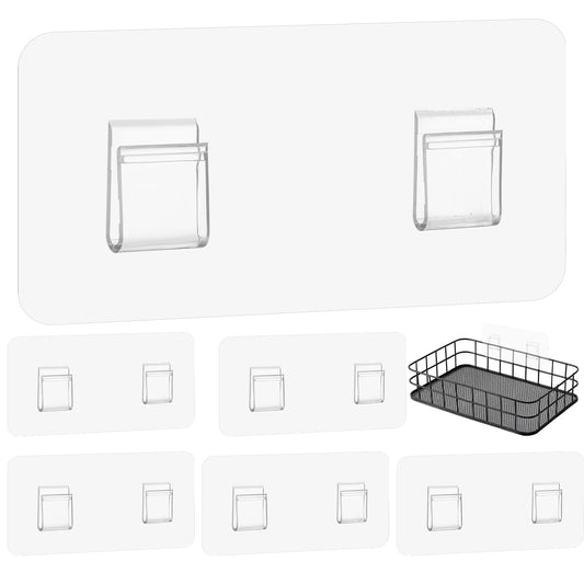 Shower Caddy Bathroom Organizers 6 Pcs Bathtub Shampoo Holder Self-Adhesive Spice Storage Shelves Inside Rack Replacement Corner Heads Hooks Wall Strips Baskets Suction Cup Hook Integrated Mounted