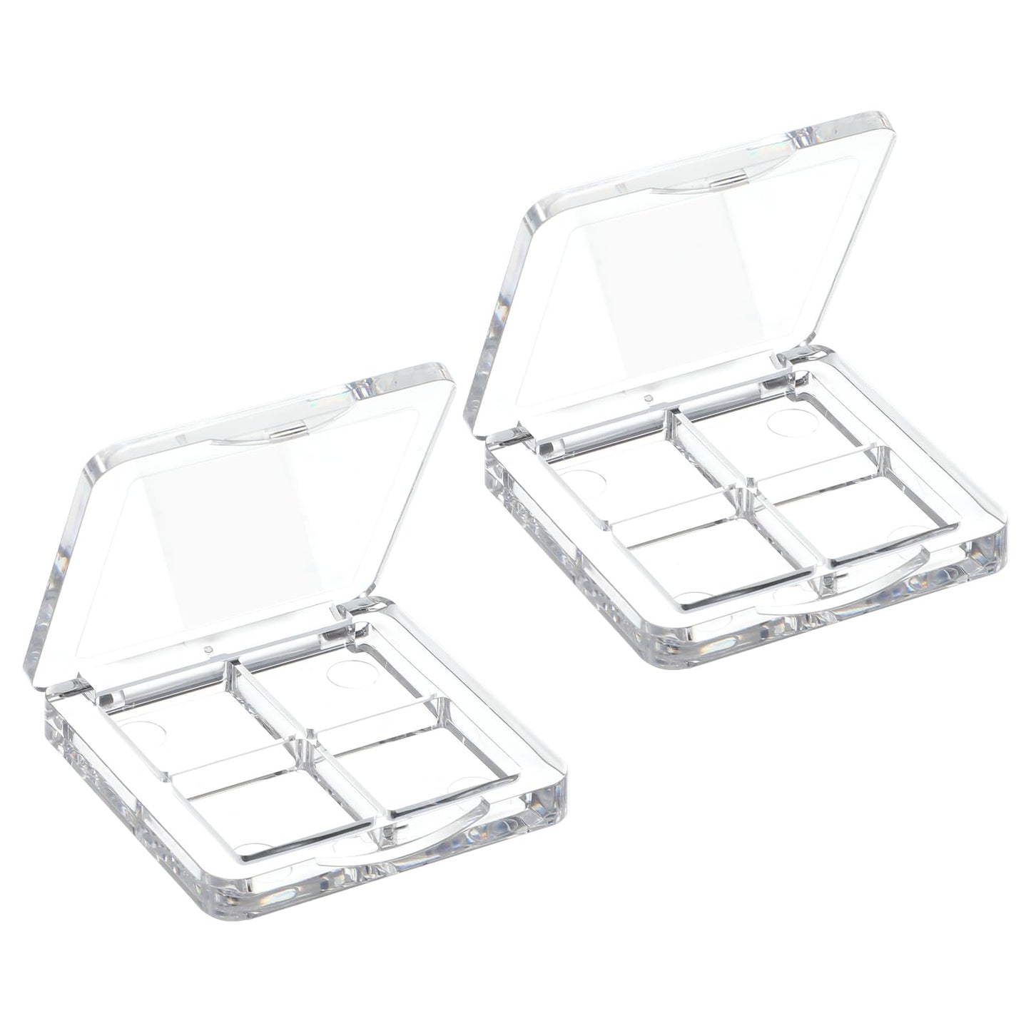 Wanmu Empty Lipstick Palette, 2 Pcs Empty Makeup Palette, DIY Eyeshadow Powder Blush Lipstick Palette, Empty Lipstick Box, Empty Makeup Transparent Containers for Women and Gril