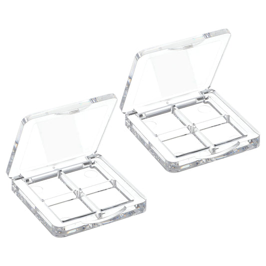 Wanmu Empty Lipstick Palette, 2 Pcs Empty Makeup Palette, DIY Eyeshadow Powder Blush Lipstick Palette, Empty Lipstick Box, Empty Makeup Transparent Containers for Women and Gril