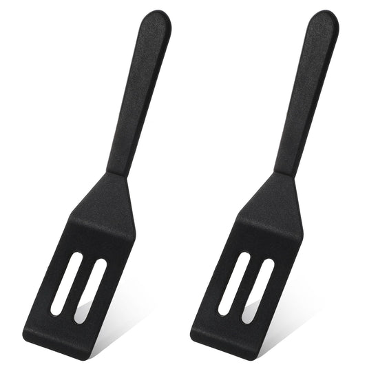 Wanmu 2Pcs Mini Spatula, Silicone Small Spatula for Kitchen Use, Heat-Resistant Thin Spatula for nonstick cookware, Brownies, Fried Eggs, Cakes, Lasagna or Cookie, Pie