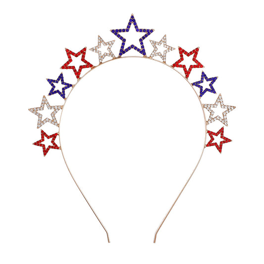 Sibba Star Headbands for Women Girls, Shinny Crystal Bridal Rhinestone Hairbands Cute Party Headpiece Crown Hair Accessories Wedding Hair Hoop Holiday Party Tiara Headwear Head Band (Multicolor)
