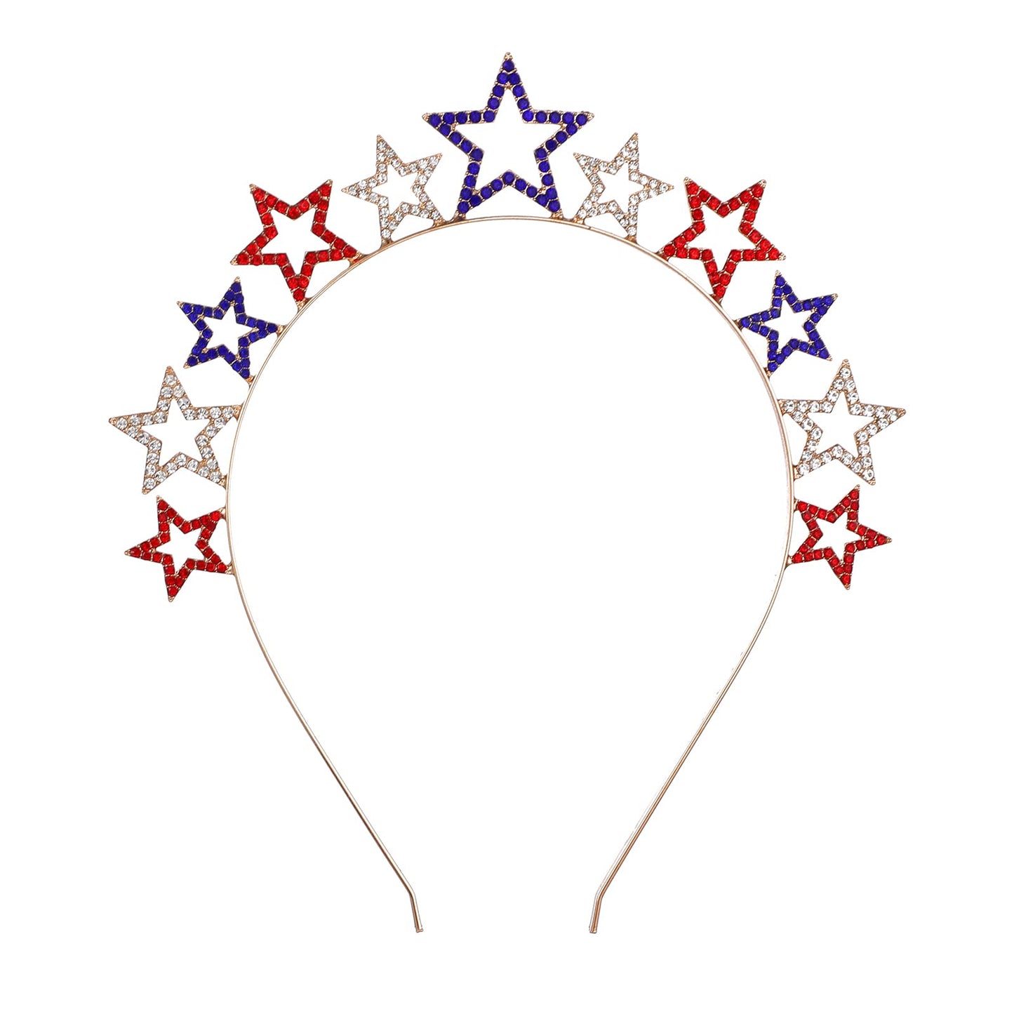 Sibba Star Headbands for Women Girls, Shinny Crystal Bridal Rhinestone Hairbands Cute Party Headpiece Crown Hair Accessories Wedding Hair Hoop Holiday Party Tiara Headwear Head Band (Multicolor)