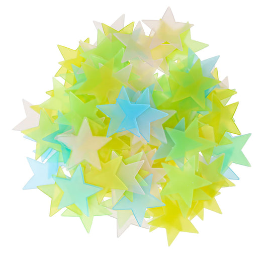 250Pcs Fluorescent Colorful Wall Stickers Glow in The Dark Stars Stickers Realistic Luminous Stars Decal Glowing Stars Birthday Decorations for Art Home Ceiling Living Room Bedroom Boy Girl