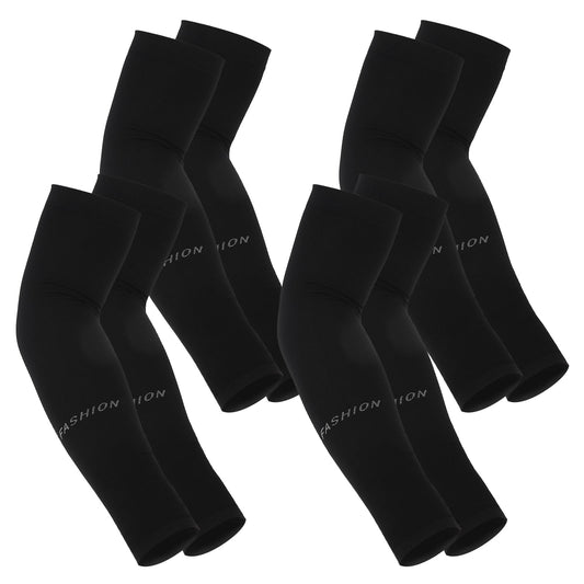 COMNICO UV Sun Protection Arm Sleeves, 4 Pairs Cover Up Sleeves Long Cooling Arm Sleeves for Men Women Outdoor Sports, biking, Hiking, Gardening, Fishing, Driving, Golf