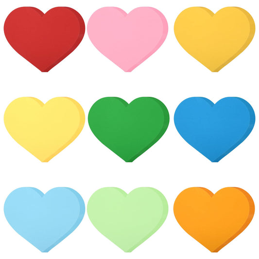 Dimeho 81Pcs Star Cutouts, Paper Stars Shapes Cutouts Assorted Color Heart Shapes Cuts for DIY Craft Projects Classroom Board Decorations Spring Summer Theme Party (multi heart shape)