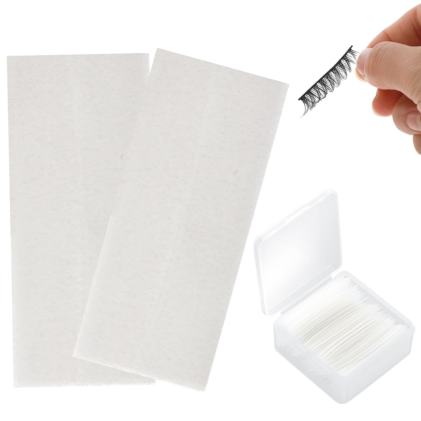40 Strips Clear Self Adhesive Lash Strips for Fake Eyelashes and Self Adhesive Eyelashes, 3.3cm Reusable Strip Lash Glue for Long-Lasting Eyelash Extension