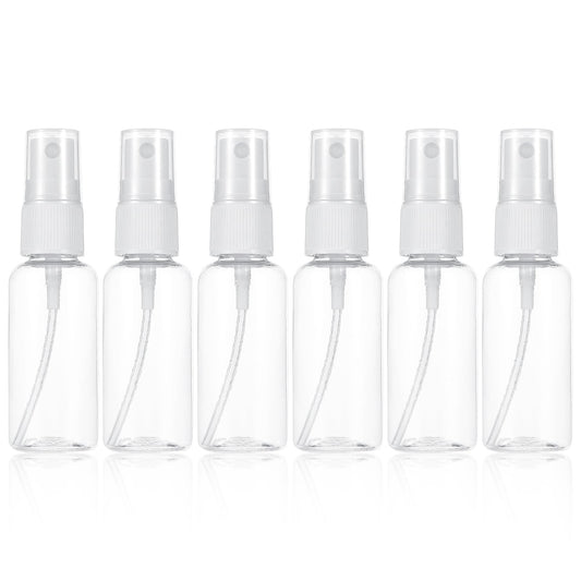 Dimeho 6 Pcs Spray Bottles Clear Plastic Fine Mist Portable Sprayer Bottle Small Refillable Pocket Size Atomizer Spritzer Mini Empty Spray Bottle for Perfume Hair Care Makeup Travel