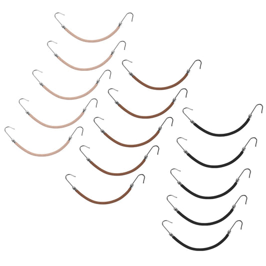 Sibba 15 Pieces Elastic Hook Hair Tie Hooks Hair Cord Bungee Hair Ties Styling Ponytail Holder for All Hair Types (15 Pieces)