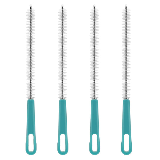 COMNICO Straw Cleaner Brush Set, 4 Pcs Heavy Duty Extra Long Straw Cleaners 8 Inch Full Bristle Coverage Large Grip Handle Straw Cleaning Brush for Tumbler Sippy Cup and Bottle Tube