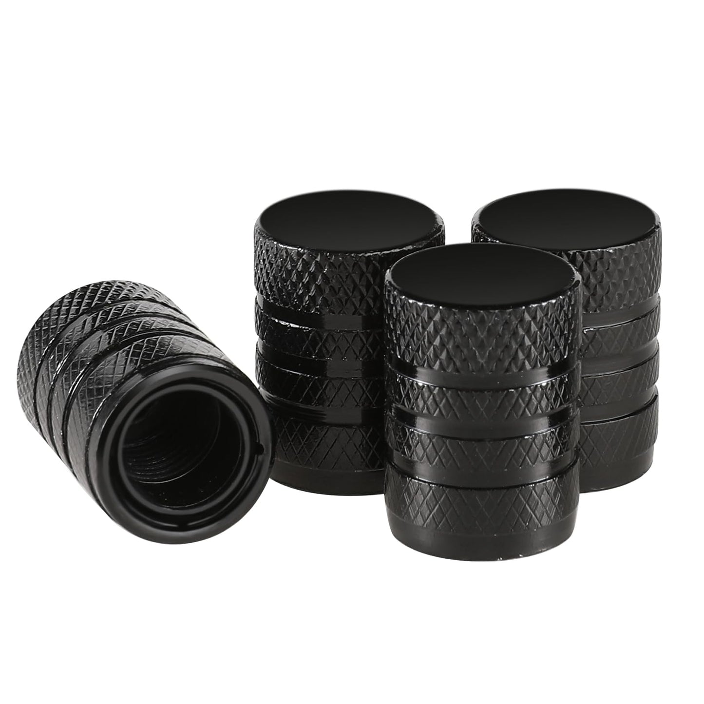 4 Pcs Tire Valve Stem Caps, Anti-Corrosion Premium Anodized Alloy Tyre Air Valve Caps Universal Stem Covers Car Air Cover Car Accessories for Cars Trucks Motorcycles SUVs and Bikes