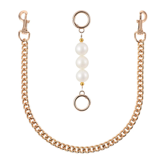COMNICO Purse Chains Strap, 2 Pcs Metal Short Purse Extender Strap Adjustable Gold Belt Chain Replacement Chains Accessories for Purse Handbag Crossbody Bags