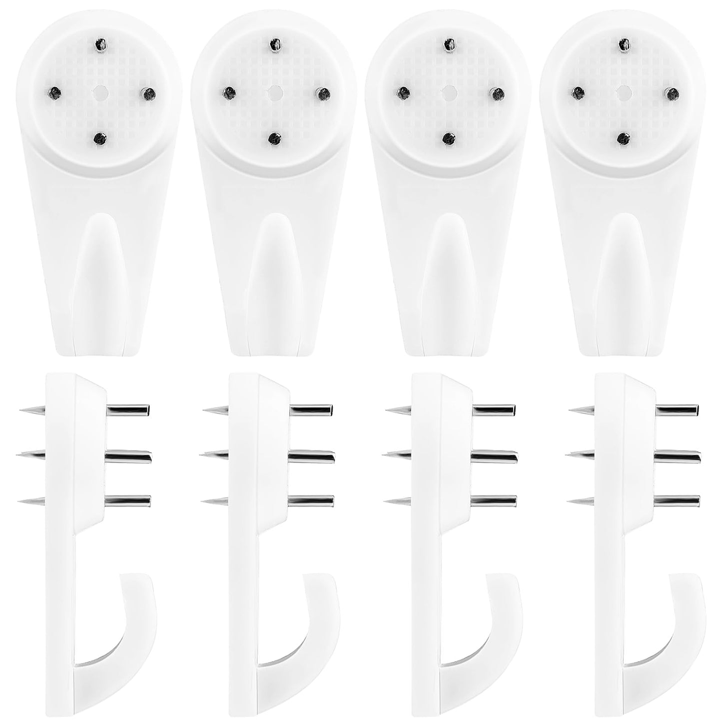 Sibba Concrete Wall Hooks 40 Pcs Picture Hangers Hard Wall Hooks Heavy Duty Hanging Grips No Drilling Holder Stucco Invisible Picture Hooks Clips Pegging for Photo Frame Clock Tapestry