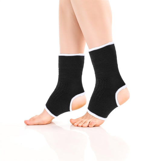Dimeho 2 Pairs Ankle Brace for Women Men Elastic Ankle Compression Sleeve Breathable Foot Support Brace Ankle Compression Sock for Jogging Running Fitness Daytime or Night Use