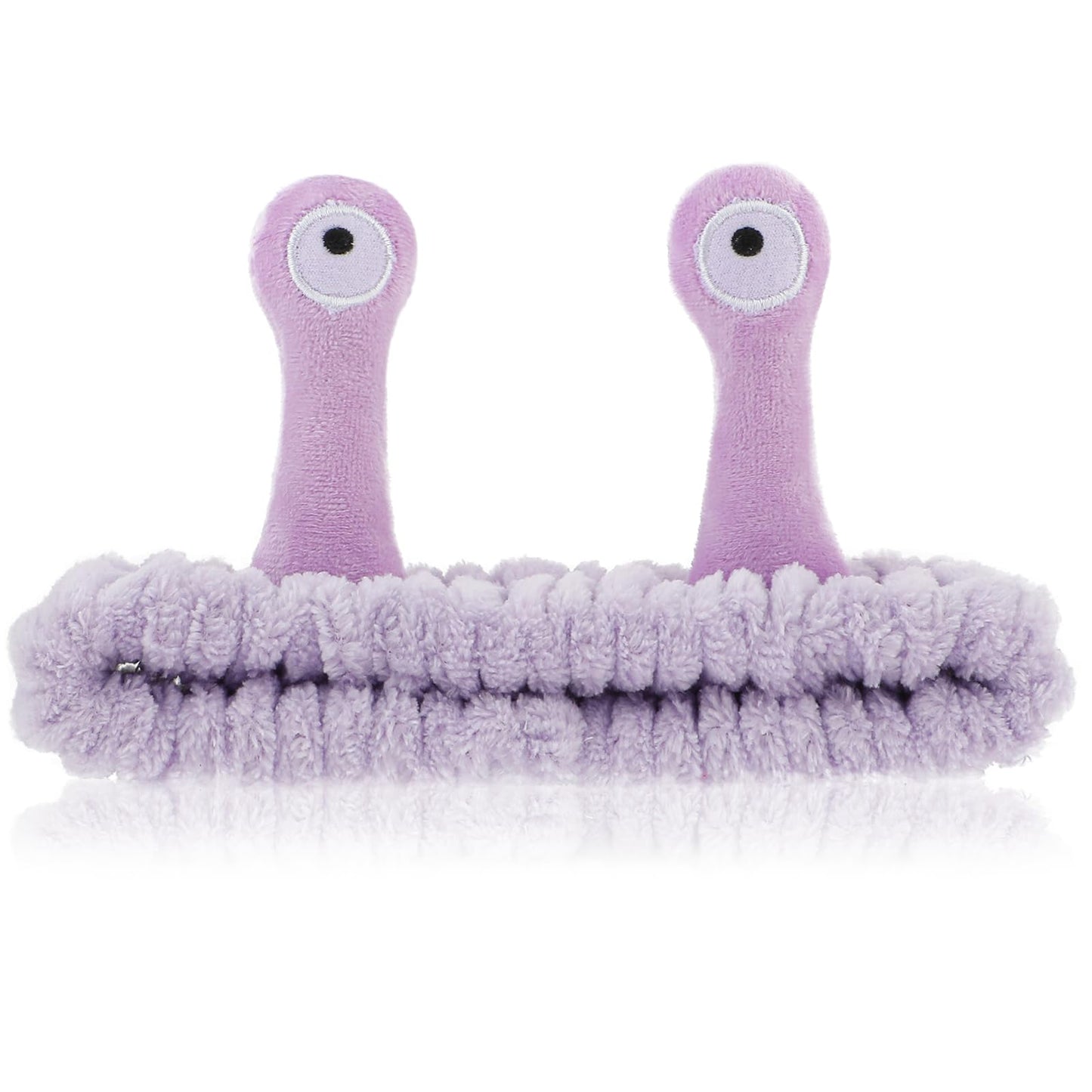 Sibba Face Wash Headband Snail Headbands Spa Hair Bands Makeup Headbands Cute Cartoon Coral Fleece Elastic Headband Creative Hair Accessories for Washing Face Shower Sports Beauty Skincare (Purple)