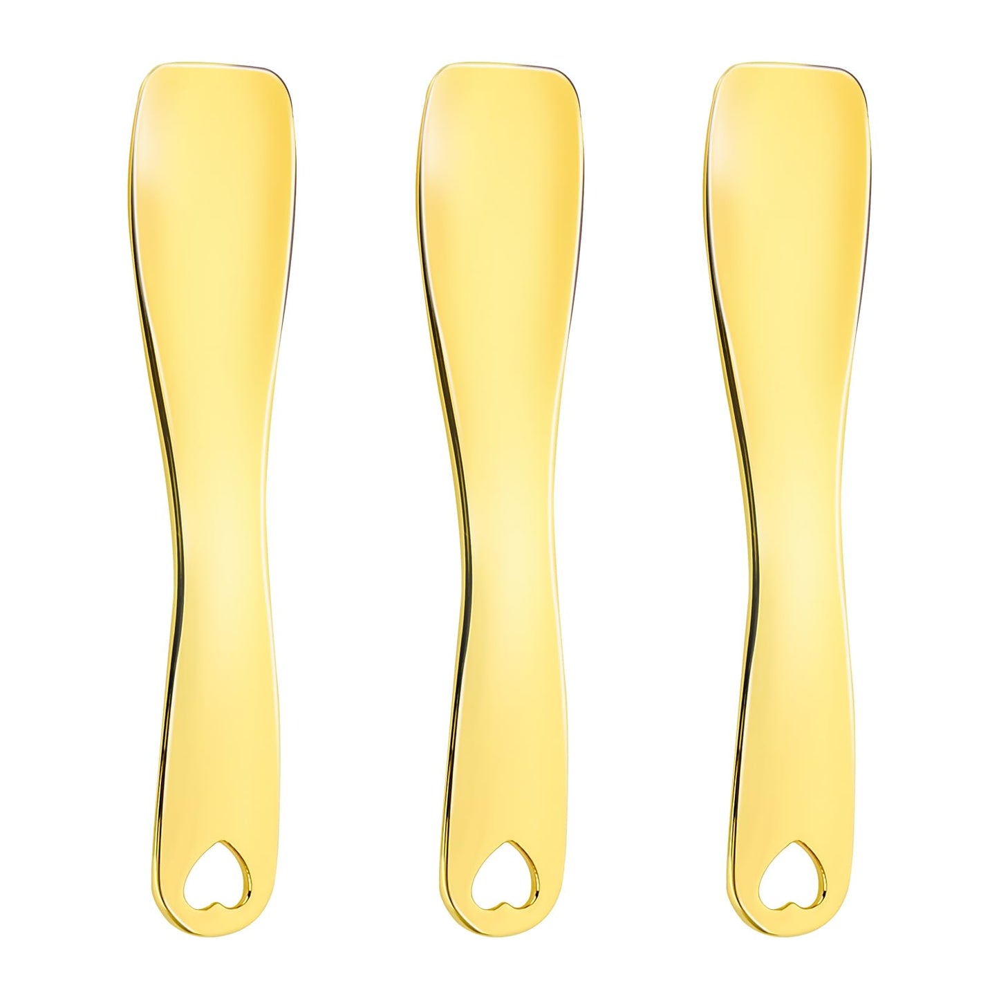 Sibba Makeup Spatula Cosmetic Skincare 3 PCS Facial Eye Cream Absorption Applicator Mini Make Up Spoon Tool Kit Lotion Tiny Face Neck Body Relaxation Sticks Set Skin Care Beauty Lifting Massager