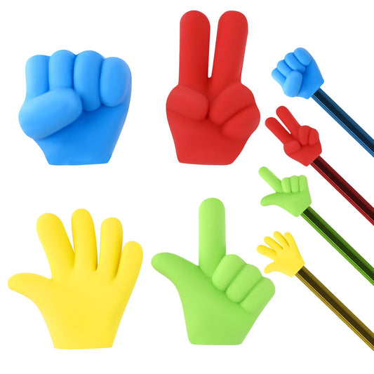 Sibba 20 Pcs Top Pencil Erasers Rubber Funny Novelty Cute Rock-Paper-Scissors Erasers Pencil Toppers Erasers Classroom Prizes Pencil Caps Bulk Teacher Reward Pencil Caps