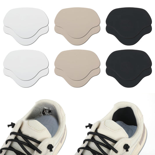 Sibba High Heel Pads For Shoes 6 Pairs Repair Patches Kit Non-slip Filler Blister Sneaker Inserts Boots Replacement Caps Holes Sole Make Smaller Back of Cushion Sticky Liners Grips Inside Cups