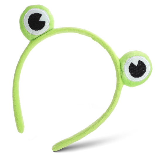 Sibba Cute Headband Funny Frog Headband Makeup Hairband Elastic Head Band Non Slip Bandana Stretch Hair Kerchief Cute Scarf Headpiece Wraps Green Frog Eye Hair Accessories for Face Wash Spa Women