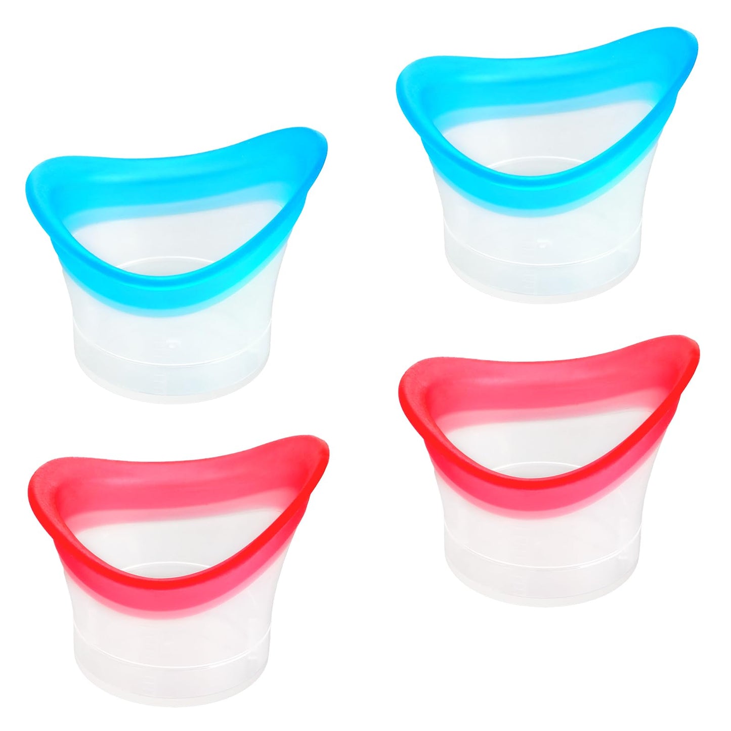 4pcs Eye Wash Cup Eye Wash Bath Kit Silicone Eye Cleaning Cup for Eye Rinse Portable Eye Care Tool Reusable Eye Cleaner for Quick Refresh & Relief Tired Eyes Cleaning Eye Dust Makeup Irritants