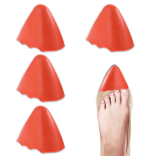 4 Pcs Shoe Inserts, Toe Cushion Fillers for Shoes Too Big, Reusable Shoe Filler, Big Toe Plug Foot Brace Shoe Pads for High Heels Dress Shoes Casual Flats (Orange)