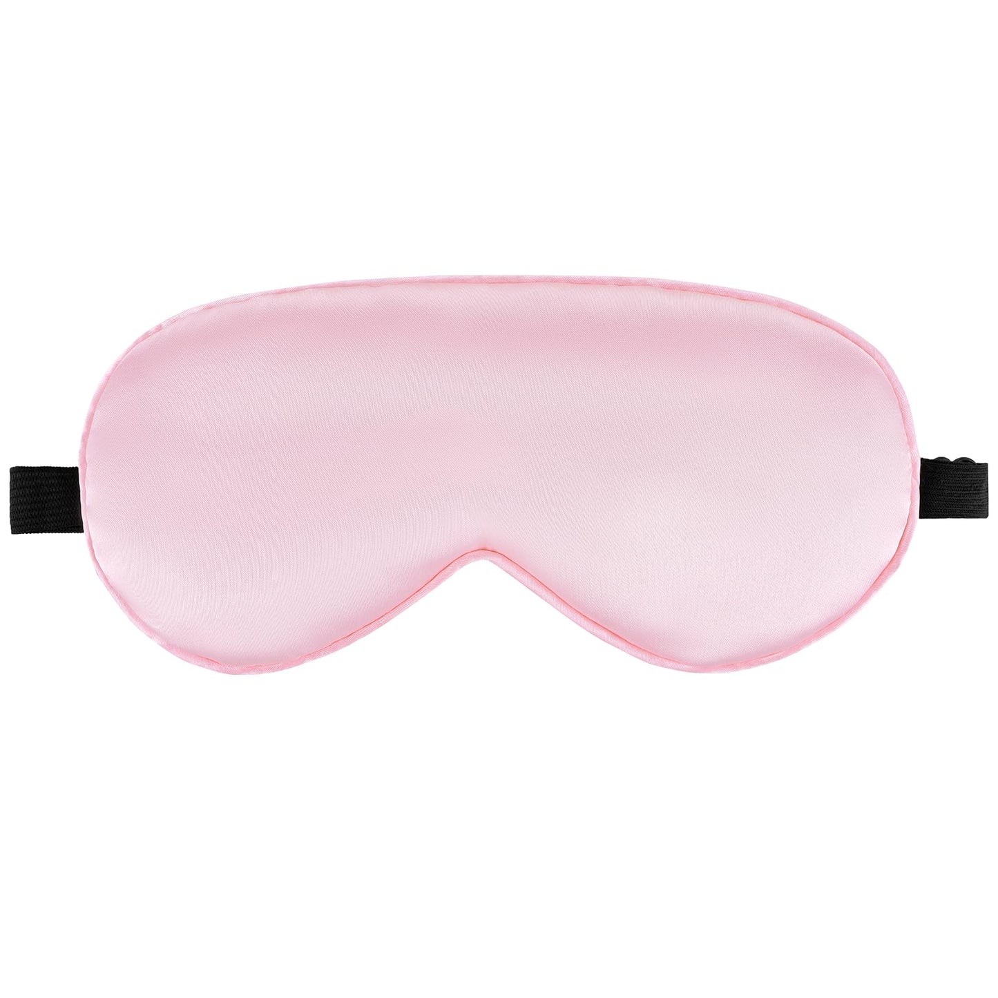 Sleep Mask for Women and Men, Silk Eye Mask with Adjustable Strap for Sleeping Light Blocking, Soft Breathable Eye Cover Blindfold Eyeshade for Travel, Nap, Meditation(Pink)