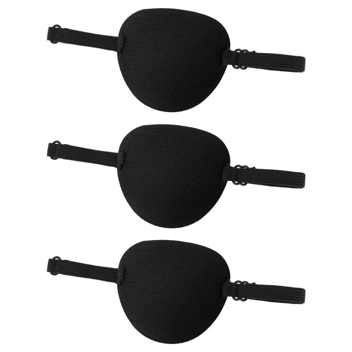 Dimeho 3 Pcs Eye Patch Medical 3D Adjustable Eyepatch Amblyopia Lazy Eye Cover Reusable Pirate Eye Patch One Eye Cover for Adults for Left or Right Eyes Cosplay Costume