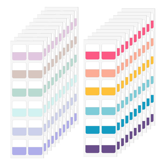Dimeho 240Pcs Colored Book Sticky Index Tabs Repositionable Page Tabs Self Adhesive Page Markers Sticky Tabs for Notebooks Textbooks Bible File Classification Planner and Journaling Supplies 1 Inch