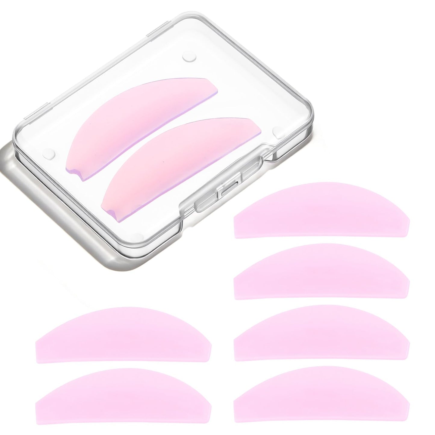 8 Pieces Eyelash Lifting Pads, Lash Lifting Pads, Only Korean Flat Eyelash Lifting Shields for Perming No. 1 Eyelashes, Softening, Ultra Thin, Sticky, Multiple Use as Eye Patches, Eyelash Lift Tape