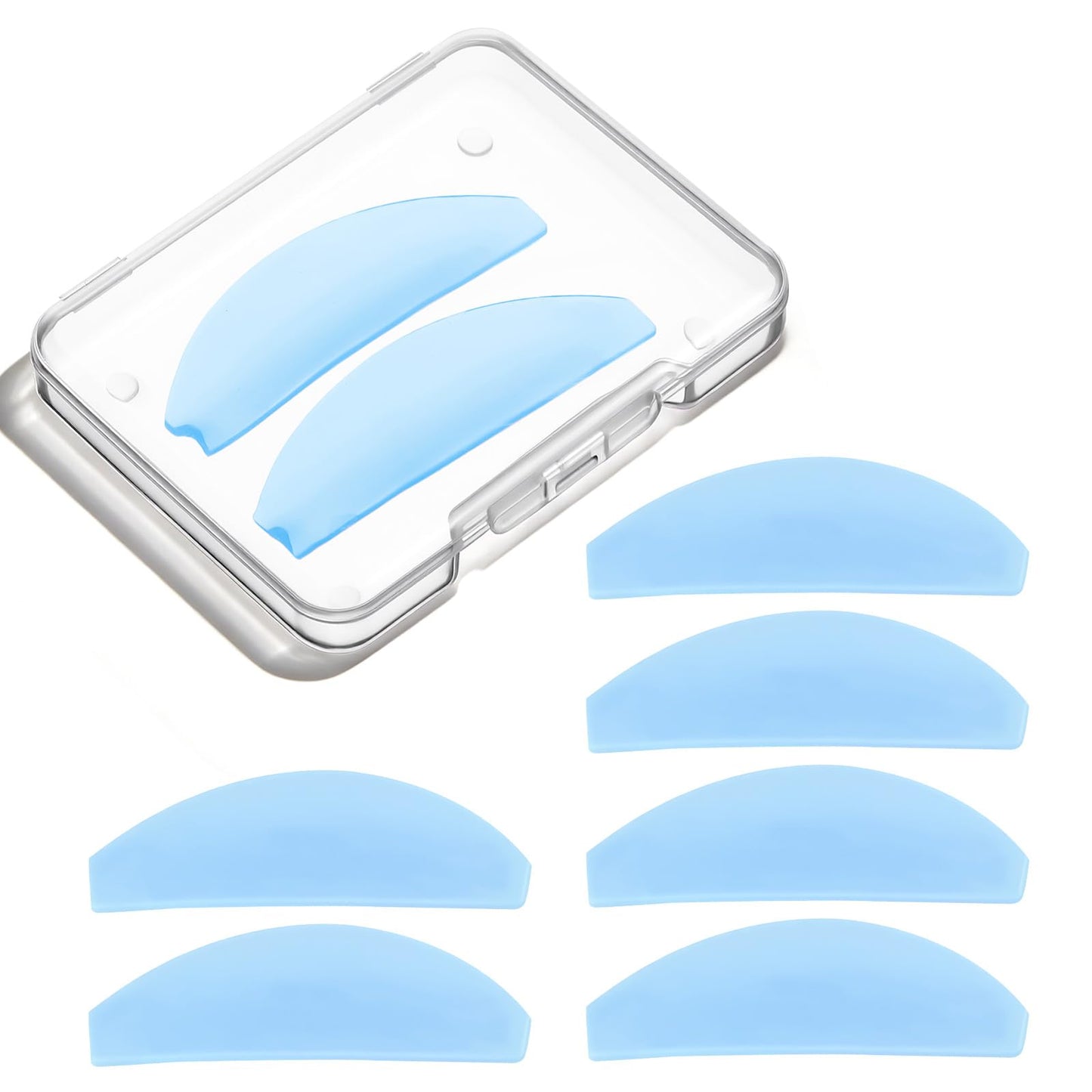 8 Pieces Eyelash Lifting Pads, Lash Lifting Pads, Only Korean Flat Eyelash Lifting Shields for Perming No. 1 Eyelashes, Softening, Ultra Thin, Sticky, Multiple Use as Eye Patches, Eyelash Lift Tape