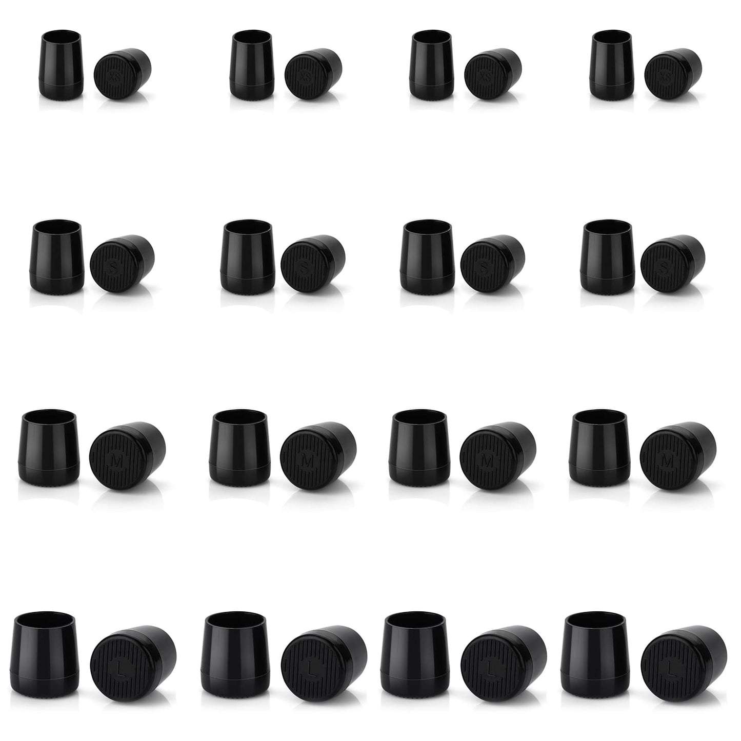 Sibba High Heel Protectors Shoe Guards Repair Replacement Caps Heels Tips Sole Shield Covers Bottom Stoppers Inserts for Women Bridesmaid (16 Pairs Black)