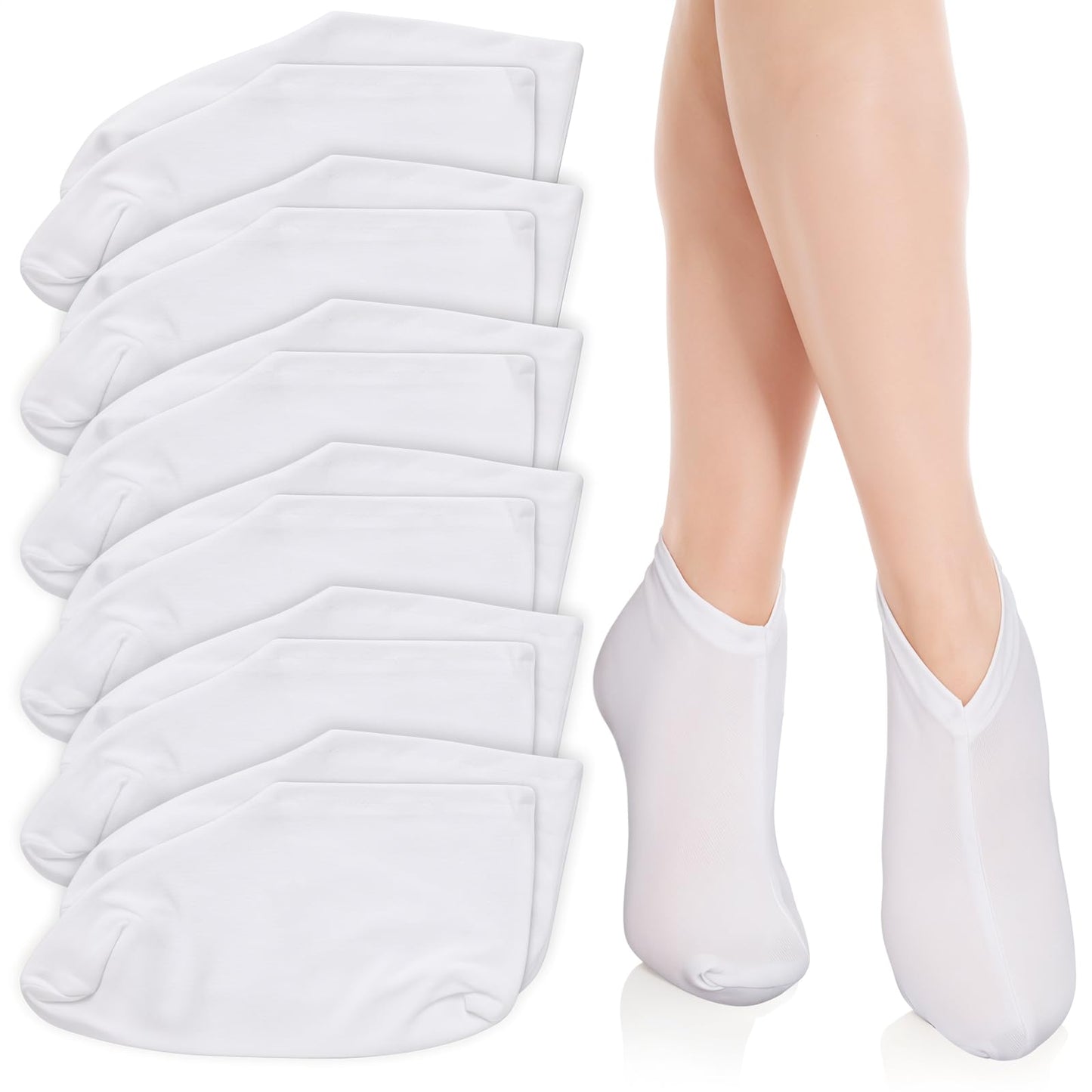 6 Pairs Moisturizing Socks Overnight, Lotion Socks for Dry Feet, Cosmetic Therapy Socks, Spa Absorbing Socks for Soft Foot Care, Spandex Moisture Enhancing Socks for Women and Men