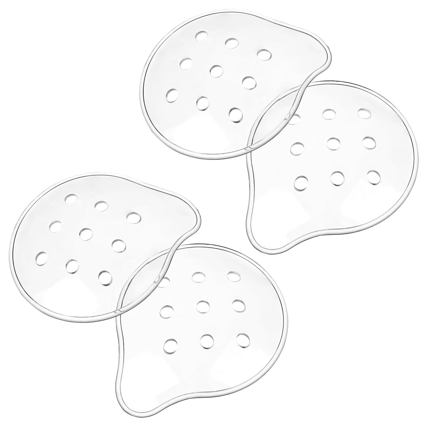 Dimeho 9-Hole Plastic Eye Patch, 4 Pcs Clear Eye Patches Breathable Ventilated Eyes Covering After Surgerys Eyes Protection for Cataract Recovery Cover