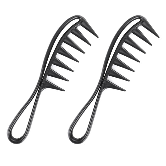 2Pcs Large Wide Tooth Comb Curl Wavy Combs Professional Hair Care Anti-Static Durable Comb Hair Styling Accessories Hairstyle Tool for Long Curly Wet Wavy Thick Thin Women Men Styling Barber Salon