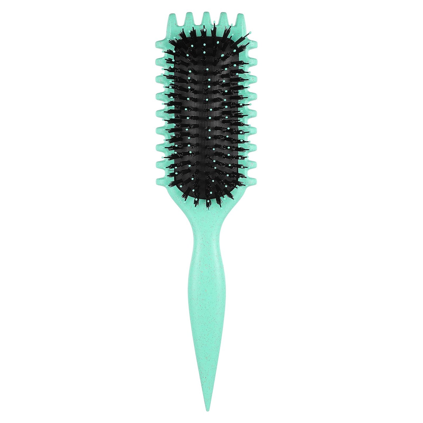 Sibba Curl Defining Brush Professional Vented Hairbrush Detangling Comb Hair Brush Women Define Styling Brush Oval Cushion Tools Thick Appliances for Shaping Faster Drying (Green)